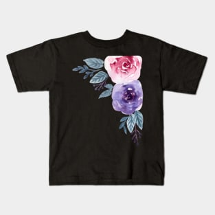 Rose corners watercolor Kids T-Shirt